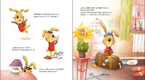 Buchcover und Innenansicht für das Buch: Frohe Ostern auf der Frühlingswiese