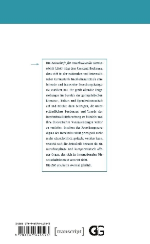 Buchcover und Innenansicht für das Buch: Zeitschrift für interkulturelle Germanistik