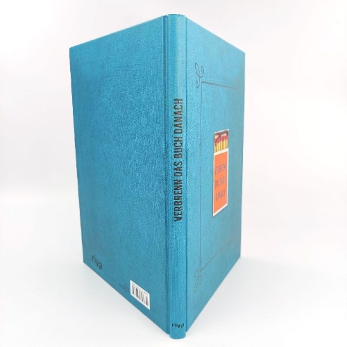 Buchcover und Innenansicht für das Buch: Verbrenn das Buch danach - Ein Ausfüllbuch für Erwachsene