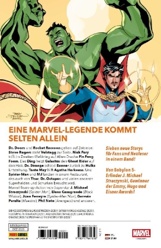 Buchcover und Innenansicht für das Buch: Doctor Doom & Rocket Raccoon (2025) #1, Captain America & Volstagg (2025) #1, Hulk & Doctor Strange (2025) #1, Ghost Rider vs. Galactus (2025) #1, Spider-Man vs. The Sinister Sixteen (2025) #1