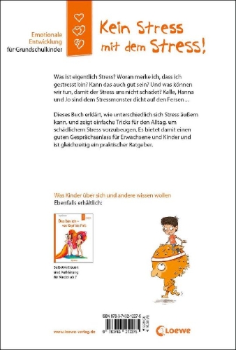 Buchcover und Innenansicht für das Buch: Kein Stress mit dem Stress! (Starke Kinder, glückliche Eltern)