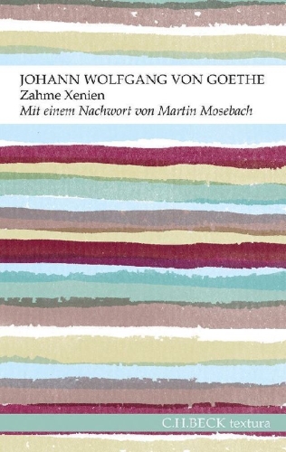 Buchcover und Innenansicht für das Buch: Zahme Xenien