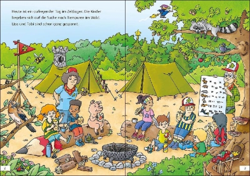 Buchcover und Innenansicht für das Buch: Mein Fehler-Such-Buch - Polizei und Feuerwehr