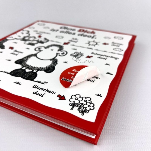 Buchcover und Innenansicht für das Buch: Ohne Dich ist alles doof