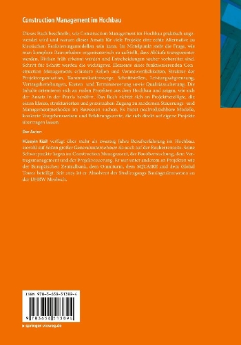 Buchcover und Innenansicht für das Buch: Construction Management im Hochbau