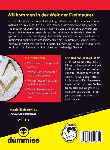 Buchcover und Innenansicht für das Buch: Freimaurer für Dummies