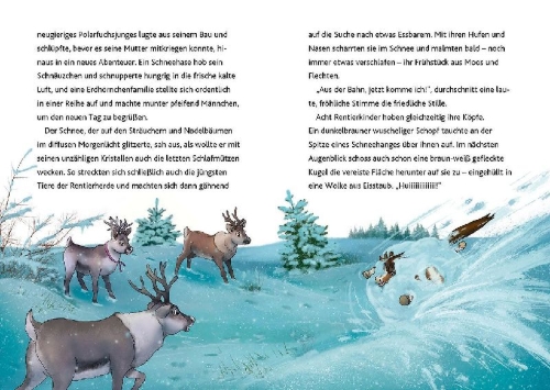 Buchcover und Innenansicht für das Buch: Glöckchen, das Weihnachtspony (Band 1) - Das Wunder vom Nordpol