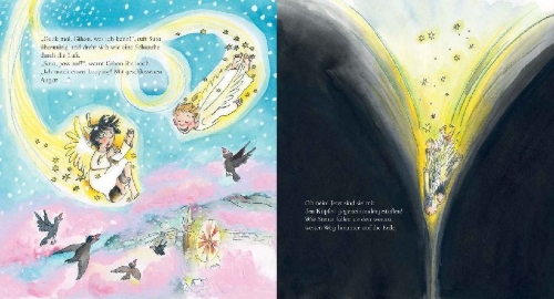 Buchcover und Innenansicht für das Buch: Funkelschöne Weihnachtszeit