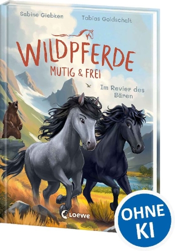 Buchcover und Innenansicht für das Buch: Wildpferde - mutig und frei (Band 6) - Im Revier des Bären