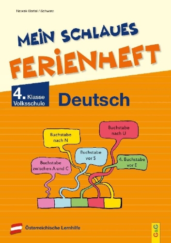 Buchcover und Innenansicht für das Buch: Mein schlaues Ferienheft Deutsch - 4. Klasse Volksschule