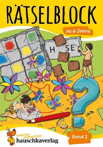Buchcover und Innenansicht für das Buch: Rätselblock ab 6 Jahre - Band 2