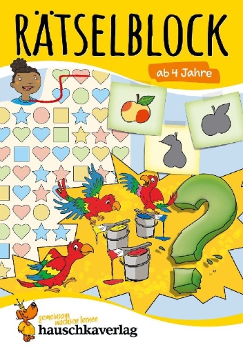 Buchcover und Innenansicht für das Buch: Rätselblock ab 4 Jahre - Band 1