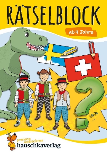 Buchcover und Innenansicht für das Buch: Rätselblock ab 4 Jahre