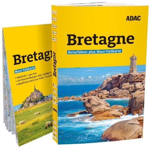Buchcover und Innenansicht für das Buch: ADAC Reiseführer plus Bretagne
