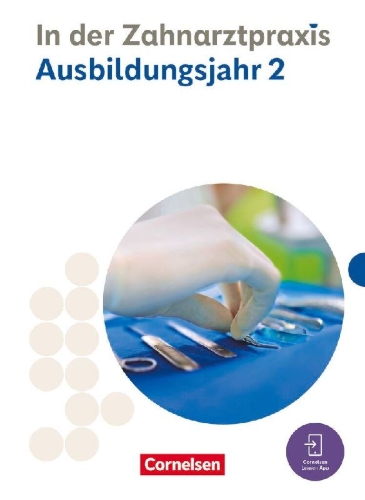 Buchcover und Innenansicht für das Buch: Zahnmedizinische Fachangestellte. 2. Ausbildungsjahr - Fachkunde