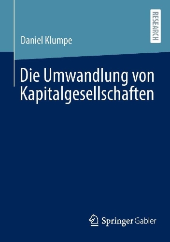 Buchcover und Innenansicht für das Buch: Die Umwandlung von Kapitalgesellschaften