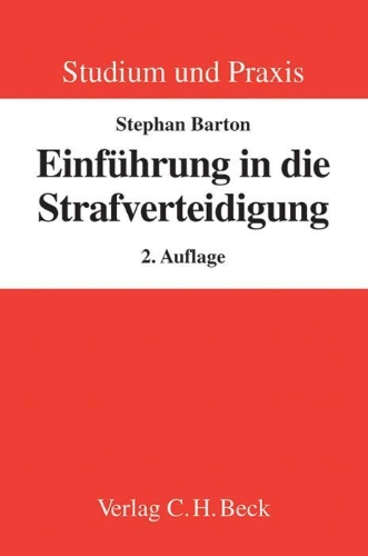 Buchcover und Innenansicht für das Buch: Einführung in die Strafverteidigung