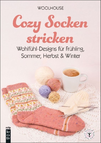 Buchcover und Innenansicht für das Buch: Cozy Socken stricken