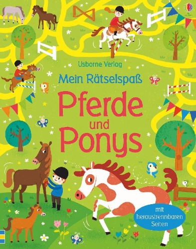 Buchcover und Innenansicht für das Buch: Mein Rätselspaß: Pferde und Ponys