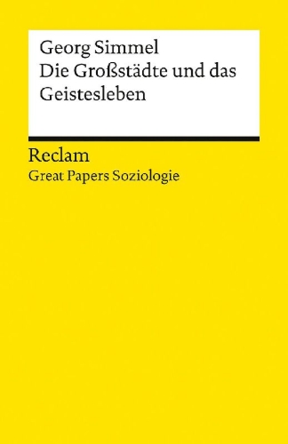 Buchcover und Innenansicht für das Buch: Die Großstädte und das Geistesleben