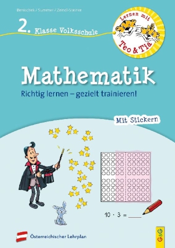 Buchcover und Innenansicht für das Buch: Lernen mit Teo und Tia Mathematik - 2. Klasse Volksschule