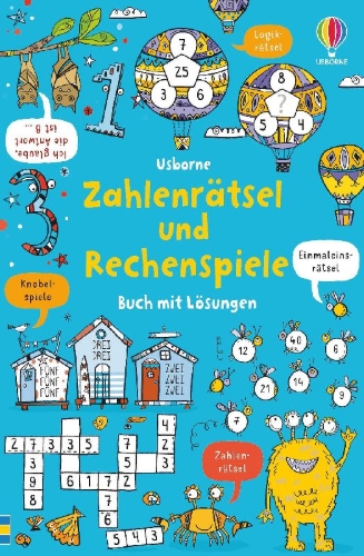 Buchcover und Innenansicht für das Buch: Zahlenrätsel und Rechenspiele