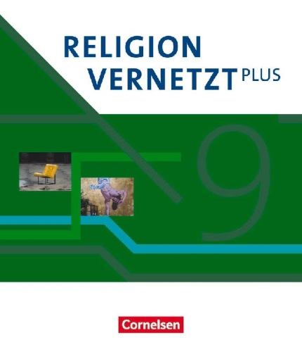Buchcover und Innenansicht für das Buch: Religion vernetzt Plus 9. Schuljahr - Schulbuch