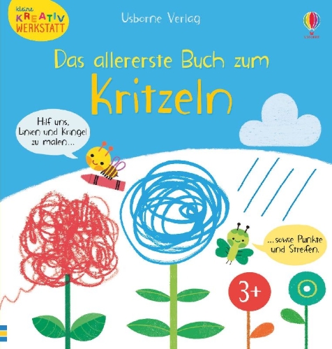 Buchcover und Innenansicht für das Buch: Kleine Kreativ-Werkstatt - Das allererste Buch zum Kritzeln
