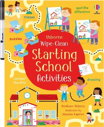 Buchcover und Innenansicht für das Buch: Wipe-Clean Starting School Activities