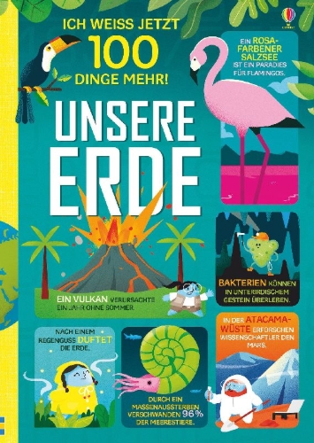 Buchcover und Innenansicht für das Buch: Ich weiß jetzt 100 Dinge mehr! Unsere Erde