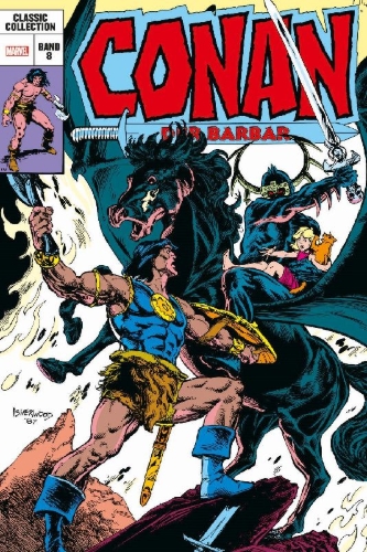 Buchcover und Innenansicht für das Buch: Conan the Barbarian #195-#213, Annual #12, the Official Handbook of the Conan Universe #1 sowie Bonusmaterial