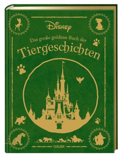 Buchcover und Innenansicht für das Buch: Disney: Das große goldene Buch der Tiergeschichten