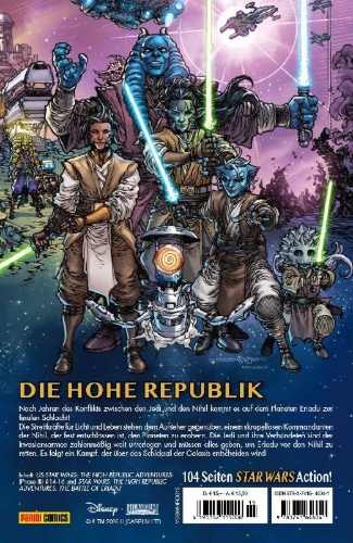 Buchcover und Innenansicht für das Buch: Star Wars: The High Republic Adventures (III) #14-#16; Star Wars: The High Republic Adventures: The Battle of Eriadu One-Shot