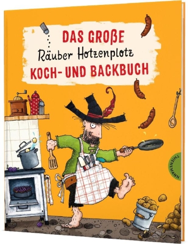 Buchcover und Innenansicht für das Buch:  Das große Räuber Hotzenplotz Koch- und Backbuch