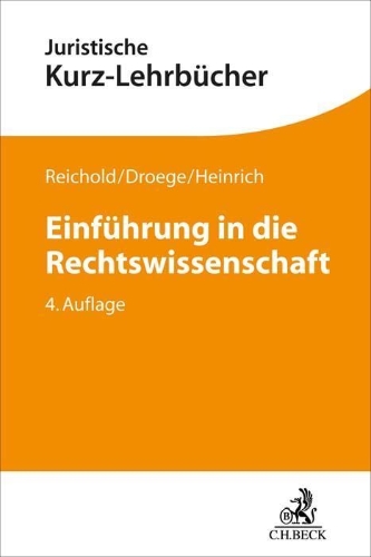 Buchcover und Innenansicht für das Buch: Einführung in die Rechtswissenschaft