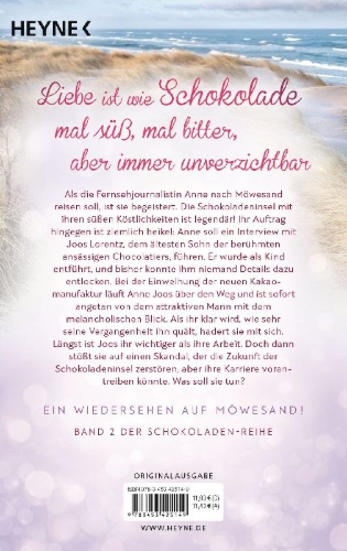 Buchcover und Innenansicht für das Buch: Schokolade am Strand - Süße Träume