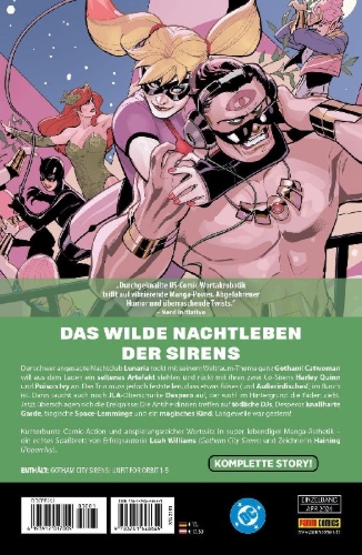 Buchcover und Innenansicht für das Buch: Gotham City Sirens: Unfit for Orbit #1-#5