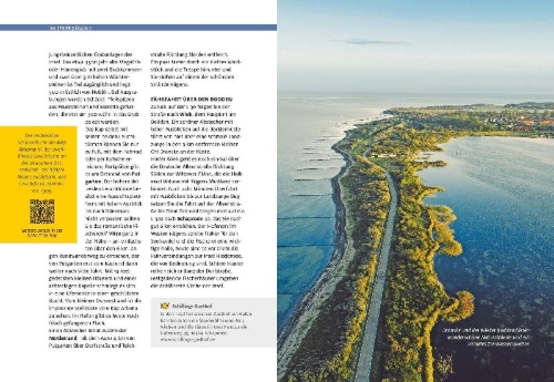 Buchcover und Innenansicht für das Buch: ADAC Roadtrips Mecklenburg-Vorpommern mit Ostseeküste