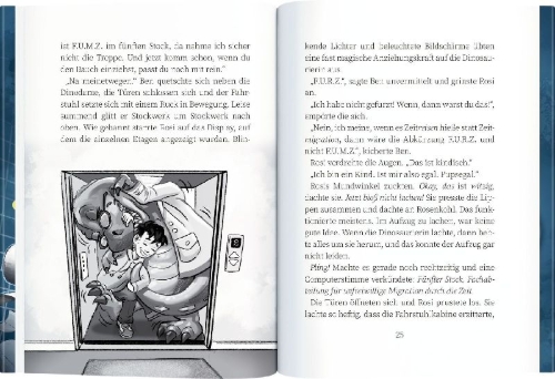 Buchcover und Innenansicht für das Buch: Die Zeitreise-Chaoten (Bd. 1)