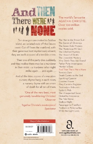 Buchcover und Innenansicht für das Buch: And Then There Were None