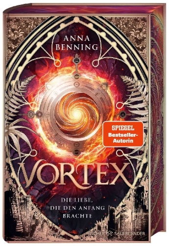 Buchcover und Innenansicht für das Buch: Vortex - Die Liebe, die den Anfang brachte Schmuckausgabe