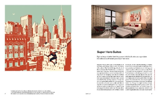 Buchcover und Innenansicht für das Buch: Disney Hotel New York - The Art of Marvel