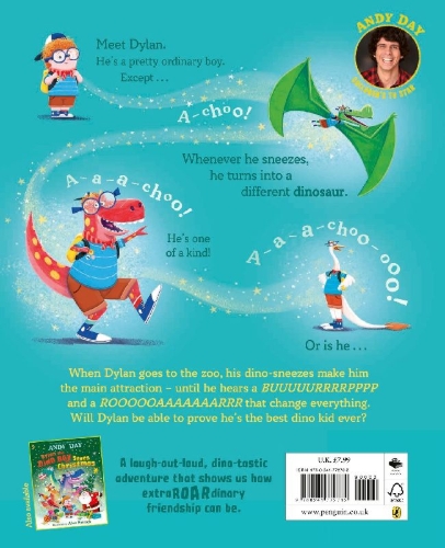 Buchcover und Innenansicht für das Buch: Dylan the Dino Boy Saves the Zoo