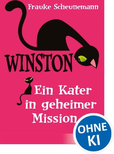 Buchcover und Innenansicht für das Buch: Winston - Ein Kater in geheimer Mission
