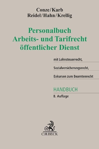 Buchcover und Innenansicht für das Buch: Personalbuch Arbeits- und Tarifrecht öffentlicher Dienst