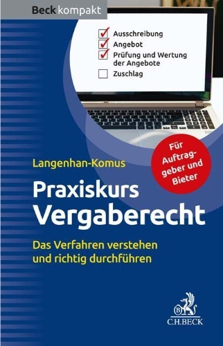 Buchcover und Innenansicht für das Buch: Praxiskurs Vergaberecht
