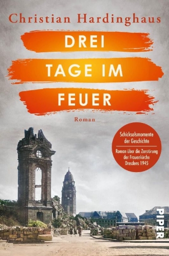Buchcover und Innenansicht für das Buch: Drei Tage im Feuer
