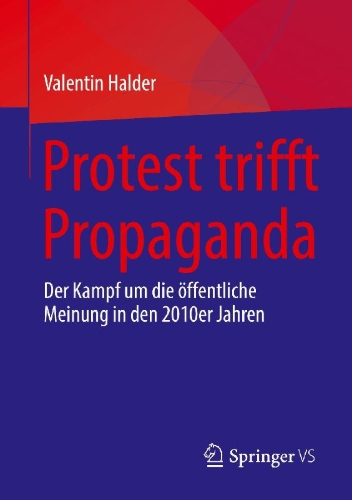 Buchcover und Innenansicht für das Buch: Protest trifft Propaganda