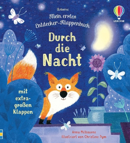 Buchcover und Innenansicht für das Buch: Mein erstes Entdecker-Klappenbuch: Durch die Nacht