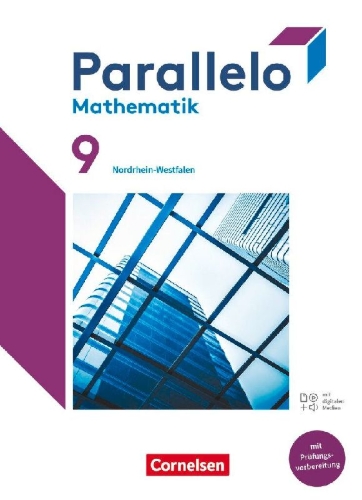 Buchcover und Innenansicht für das Buch: Parallelo 9. Schuljahr. Nordrhein-Westfalen -  Schülerbuch mit digitalen Hilfen, Erklärfilmen und Wortvertonungen